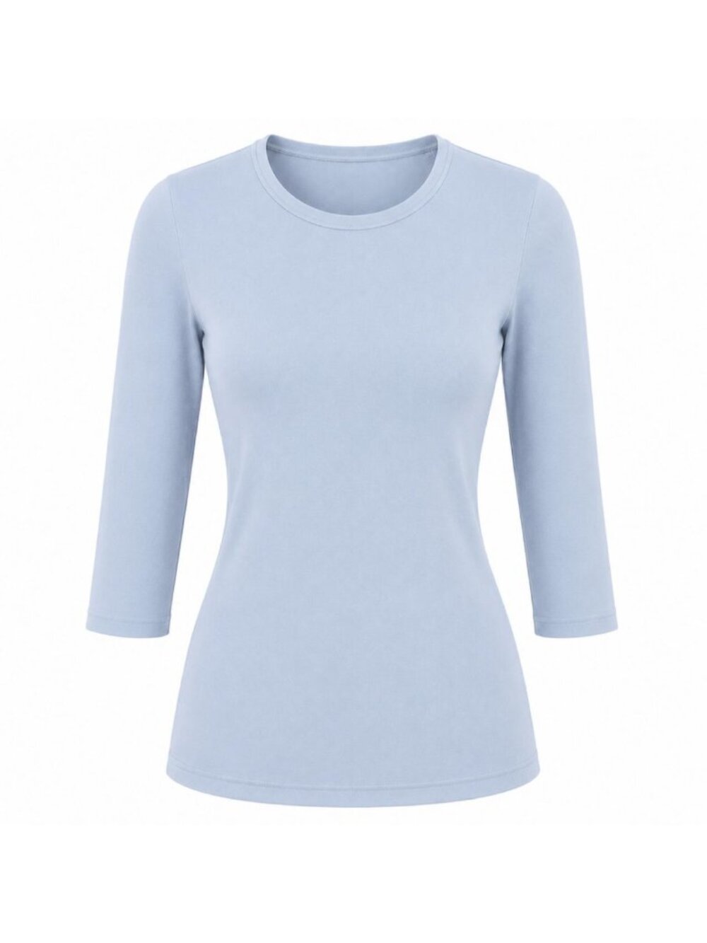 Aleeza Paris Blue Modal 3/4-Sleeve Top Size 1X